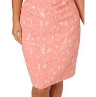 Adrianna Papell Plus Square-Neck Sheath Dress