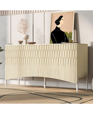 Curved Door Sideboard - Elegant Storage for Living Spaces