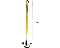 Ultimate Shotput & Hammer Retrieving Tool, Adjustable 6 Heights (24"-29"), Sturdy Steel, Deep Cup for Secure Pick-Up, Ergonomic Foam Handle,