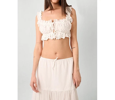 WeWoreWhat Women's Double Tie Top
