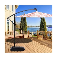 60L Plastic Weighted Fill Water Sand Wheel Patio Umbrella Base
