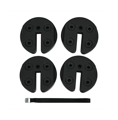 4 Pieces 20Lbs Water Filled Weight Plates for Shade Umbrella