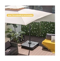 33.5 x 33.5 Inch Fillable Cantilever Umbrella Base with Wheels
