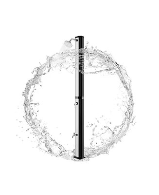 7.2 Feet 9.3 Gallon Solar Heated Shower with Adjustable Head and Foot Tap