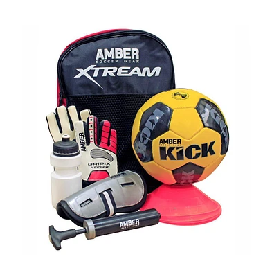 Amber Fight Gear Junior Soccer Training Set: Comprehensive Gear for Young Players (7 Pieces