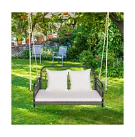 2-Person Outdoor Hanging Chair with Ropes