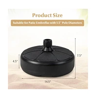 27 lbs Fillable Round Umbrella Base Stand for Yard Garden Poolside
