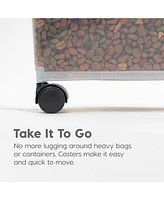 33qt + 12qt Airtight Pet Food Container Combo with Scoop, Gray