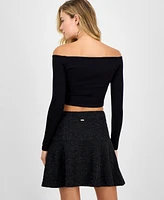 Guess Women's Carla Off-The-Shoulder Ribbed Top