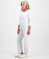 Style & Co Petite Mid-Rise Drawstring Pants, Exclusively at Macy's