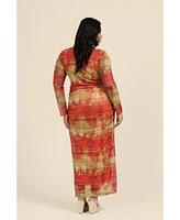 Fashion-szn Curve Plus Long Sleeve Maxi Dress