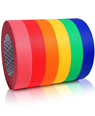Enday Colored Masking Tape ( Pack) ft x 1 in