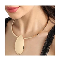 Sohi Metallic Oblong Necklace