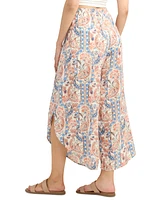 Bcx Juniors' Printed Wrap Dolphin-Hem Pants