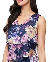 Sl Fashions Women's Sleeveless Chiffon A-Line Dress