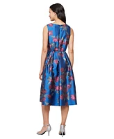 Sl Fashions Petite Metallic Jacquard A-Line Dress