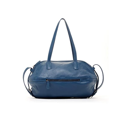 Susu Leather Satchel Bag Blue Shoulder Purse Women's Handbag