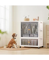 1 Pc Plastic Free Installation Baby Wardrobe Folding Storage Cabinet Multi-Layer Children's Small Wardrobe Household Clothes Storage Box Transparent G