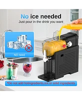 Chivalz Professional Frozen Drink Maker, Slushy Machine, 6 Preset Programs, Led Display, Self-Cleaning, Black