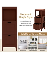 Freestanding Storage Cabinet with 2 Removable Drawers for Bathroom