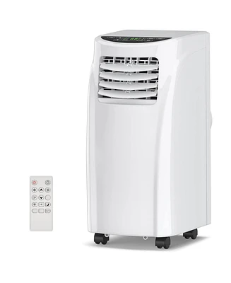 8000 Btu Air Conditioner Unit spaces up to 230 Sq.Ft with Remote Control Dehumidifier Function Window Wall Mount, 4 Caster Wheel, Sleep Mode and, Whit