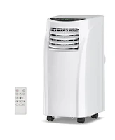 8000 Btu Air Conditioner Unit spaces up to 230 Sq.Ft with Remote Control Dehumidifier Function Window Wall Mount, 4 Caster Wheel, Sleep Mode and, Whit