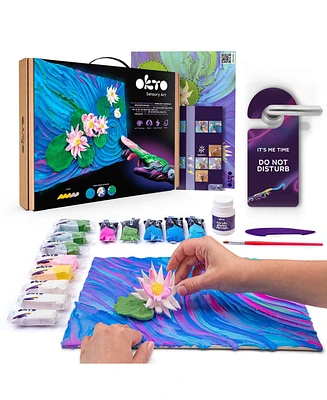 Okto Sensory Art 3D Painting “Irises” – 11.8” x 15.7” Canvas Kit