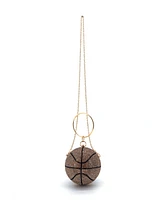 Like Dreams Dribble Small Rhinestone Basketball Clutch Bag