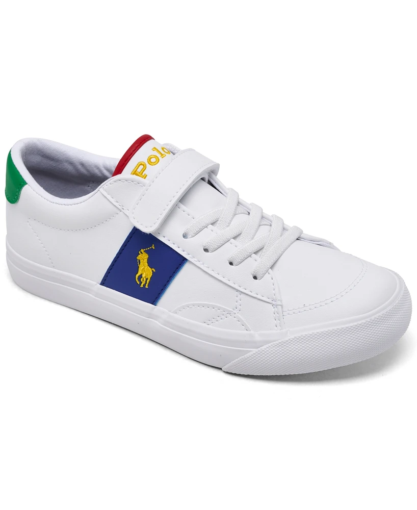 Polo Ralph Lauren Little Girls' Ryley Fastening Strap Casual Sneakers from Finish Line