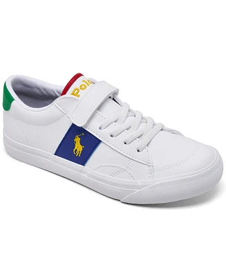 Polo Ralph Lauren Little Girls' Ryley Fastening Strap Casual Sneakers from Finish Line