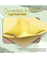 Jr. Legal pad, Small Note Pads Legal Ruled Writing Pad. Perforated Edge. 5" X 8" Canary Yellow, Universal, 50 sheets per Pad (Pack of 12)