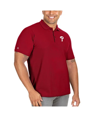 Antigua Men's Red Philadelphia Phillies Big Tall Legacy Pique Polo Shirt