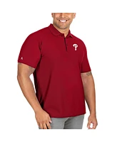 Antigua Men's Red Philadelphia Phillies Big Tall Legacy Pique Polo Shirt