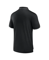 Fanatics Men's Black Pittsburgh Penguins Front Office Pique Polo Shirt
