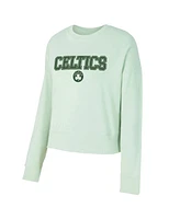 Concepts Sport Women's 2-Piece Light Green Boston Celtics Elevation Tri-Blend Long Sleeve T-Shirt and Shorts Set