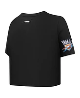 Pro Standard Women's Black Oklahoma City Thunder Jewels Boxy Cropped T-Shirt