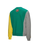 Mitchell & Ness Men's and Women's Kelly Green Boston Celtics Hardwood Classics Split 3 Pullover Sweatshirt