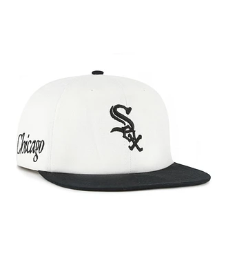 '47 Brand Men's White/Black Chicago White Sox Foundation Captain Snapback Hat