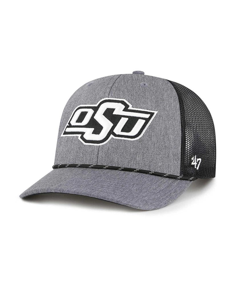 '47 Brand Men's Gray Oklahoma State Cowboys Carbon Rope Adjustable Hat