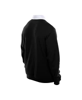 New Era Men's Black San Francisco Giants Throwback Prep Color Block Rugby Polo Shirt