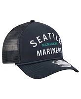 New Era Men's Navy Seattle Mariners Minimalist 9FORTY A-Frame Adjustable Hat