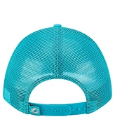 New Era Men's Aqua Miami Dolphins Active Minimalist M-Crown A-Frame 9FORTY Adjustable Hat
