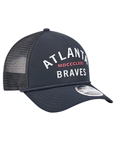 New Era Men's Navy Atlanta Braves Minimalist 9FORTY A-Frame Adjustable Hat