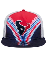 New Era Men's Red/Navy Houston Texans Throwback Dye Golfer Snapback Hat