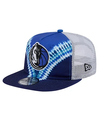 New Era Men's Navy/Blue Dallas Mavericks Throwback Dye Golfer Snapback Hat