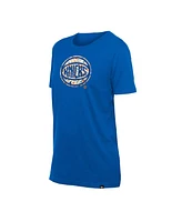 New Era Women's Blue York Knicks Glam Game Flower T-Shirt
