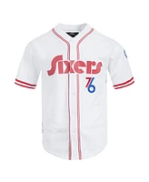 Pro Standard Men's White Philadelphia 76ers 2024/25 City Edition Mesh Baseball Jersey