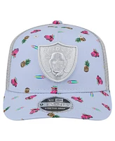 New Era Men's Light Blue Las Vegas Raiders Adventure Surfboard 9SEVENTY Adjustable Hat