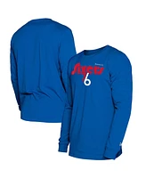 New Era Men's Royal Philadelphia 76ers 2024/25 City Edition Long Sleeve T-Shirt