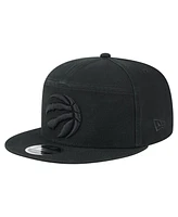 New Era Men's Black Toronto Raptors Adventure Canvas Split Panel 9FIFTY Snapback Hat